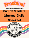 Free End of Grade 1 skills checklist and assessment tool